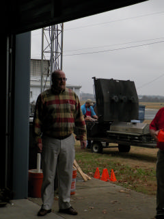 Col David Crawford surveys scene at the BBQ