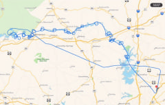 Flight track map from air sortie 26.