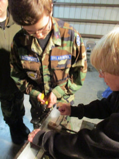 EAA member works with cadet
