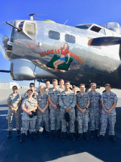 Cadets with B-17