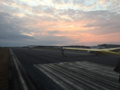 wing runner at sunset