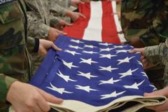 Cadets fold flag