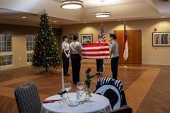 Cadets fold flag