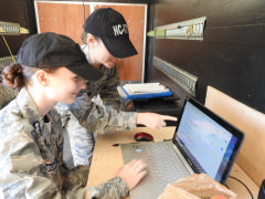 cadets at computer