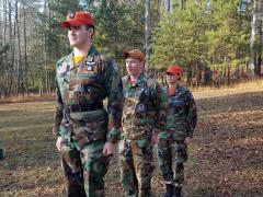 3 cadets at attendtion