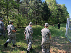 CAP members follow tracking dog