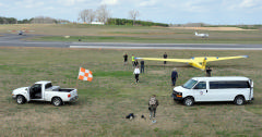 yellow glider with CAP van