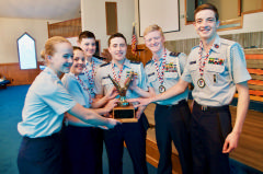 cadets with trophy