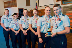 cadets with 2nd place trophy