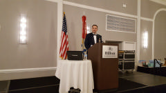 Col Jason Bailey at banquet