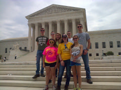 The Orange County Comp Squadron cadets at the U.S. Supreme Court building in Washington, D.C. on June 17, 2015.   