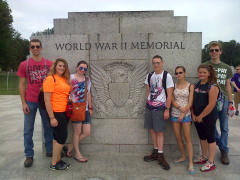 Orange County Comp Squadron cadets at the World War II Memorial in Washington, D.C. on June 19, 2015.