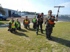 NC-170 ground team members prepare for ELT search at Cape Fear Regional Jetport.