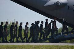 Boarding C-130 for O-flight