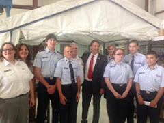 Iredell Composite Squadron with North Carolina Governor Pat McCrory.