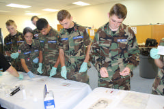 Cadets do blood testing