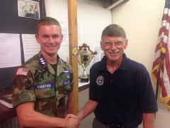 C-Col Robertson with LTC Rick Rowan, NC-162 Commande