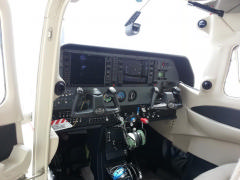 Cockpit view of the C206