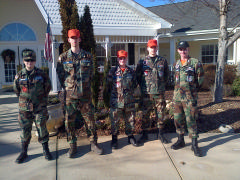 Ground Team 9 cadets in Hillsborough, NC on their search and rescue mission on January 17, 2015.
