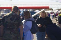 Cadet shows airplane