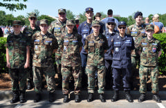 Squadron volunteers at ceremony