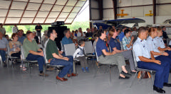 Squadron members listen to presentation