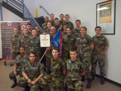 Orange County Composite Squadron celebrate their Unit Citation award.