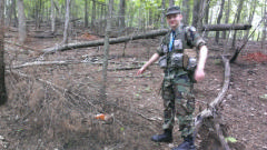 C/SSgt Lucas Todd points to the practice beacon